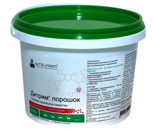 אבקת דיטרים - מינון לבעלי חיים