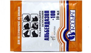 ג'ל אלבנדזול-100 לחזירים ולכלבים גדולים (10 מ"ל) ג'ל אלבנדאזול-100 הוא תרופה לבעלי חיים.