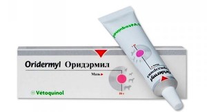 אורידרמיל לבעלי חיים הוא משחה למחלות אוזניים, דלקת אוזן תיכונה ודלקות אחרות.