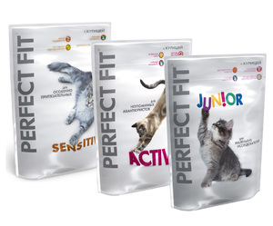 מזון לחתולים Perfect Fit - מגוון רחב התאמה מושלמת - אוכל מחולק למנות