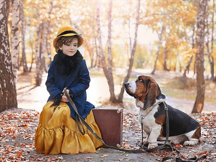 צילומי סתיו עם כלב