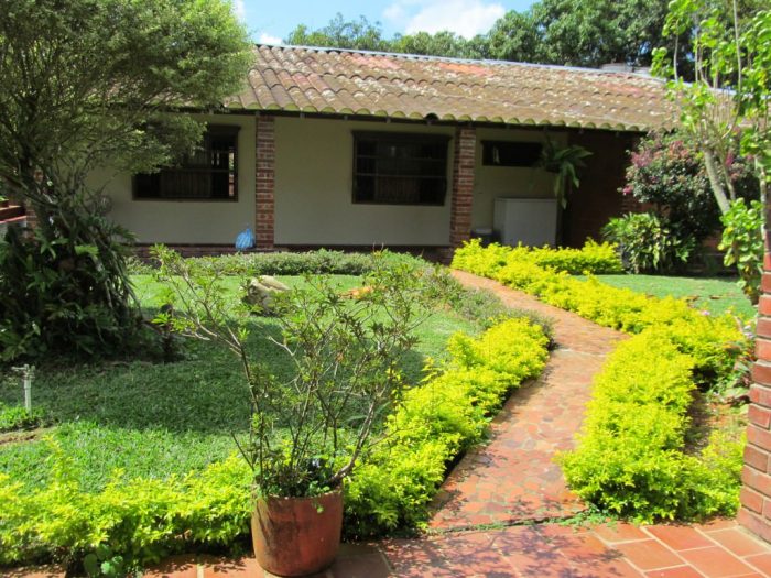 הבית והאזור המטופח שלפניו