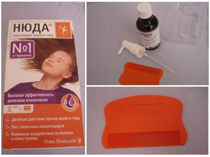 תרסיס ומסרק כינים של נודה