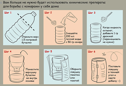 מלכודת יתושים עשויה מבקבוק