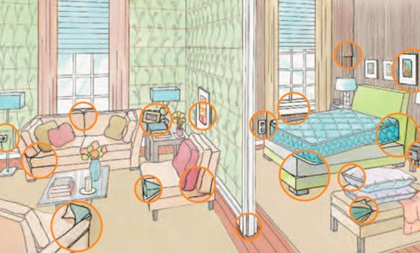 דירה עם מגרשים מסומנים