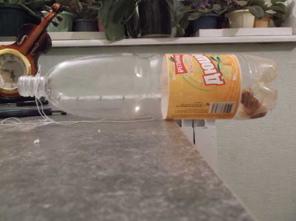 מלכודת עכברים עשויה מבקבוק פלסטיק