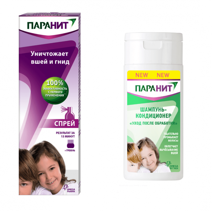 תרסיס ושמפו נגד כינים פאראניט