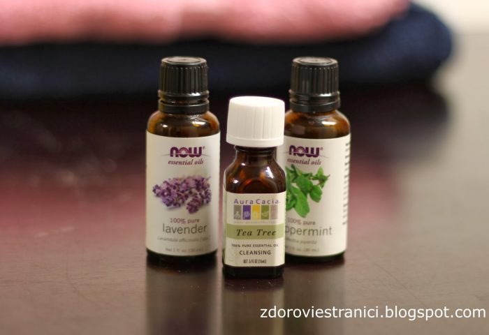 שמנים אתריים של מנטה, לבנדר ועץ התה