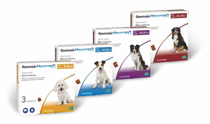 קו טבליות Frontline Nexgard