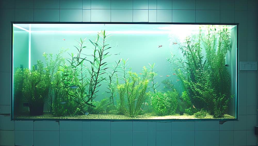 אקווריום מרווח ומאובזר היטב